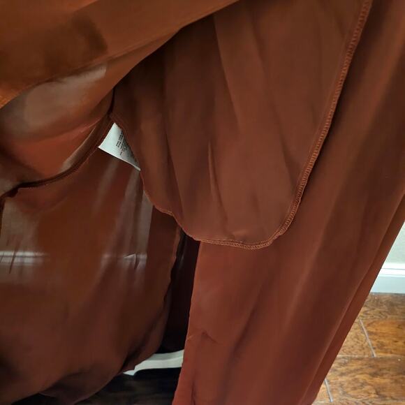 Galina Signature 4 Rust Satin Formal Gown Long Maxi Dress Bridesmaid Evening - Picture 5 of 13